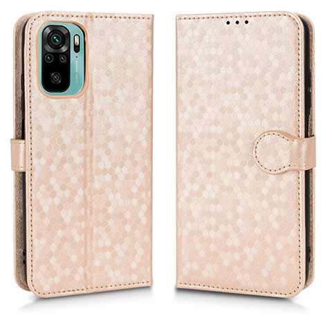 Custodia Portafoglio In Pelle Cover con Supporto C01X per Xiaomi Poco M5S Oro