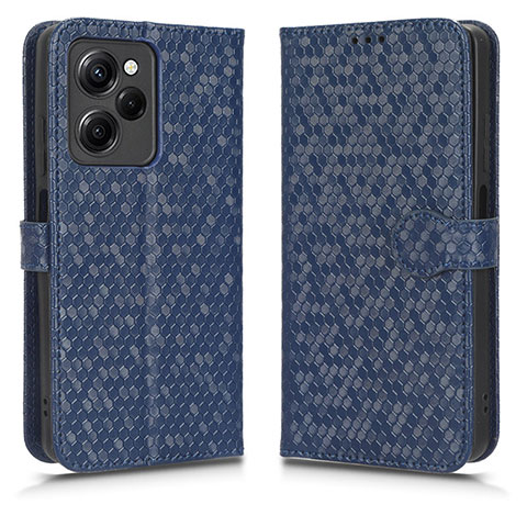 Custodia Portafoglio In Pelle Cover con Supporto C01X per Xiaomi Poco X5 Pro 5G Blu