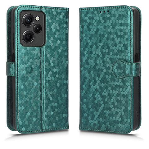 Custodia Portafoglio In Pelle Cover con Supporto C01X per Xiaomi Poco X5 Pro 5G Verde