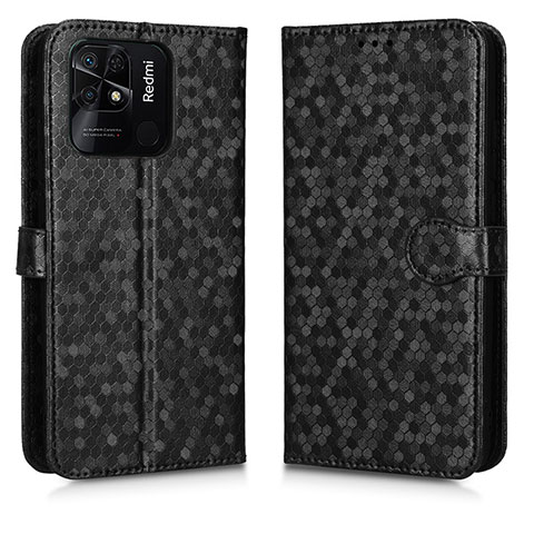 Custodia Portafoglio In Pelle Cover con Supporto C01X per Xiaomi Redmi 10 Power Nero