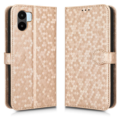 Custodia Portafoglio In Pelle Cover con Supporto C01X per Xiaomi Redmi A1 Oro