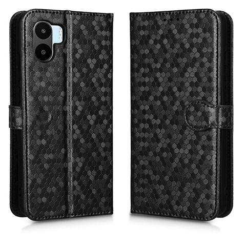 Custodia Portafoglio In Pelle Cover con Supporto C01X per Xiaomi Redmi A2 Nero