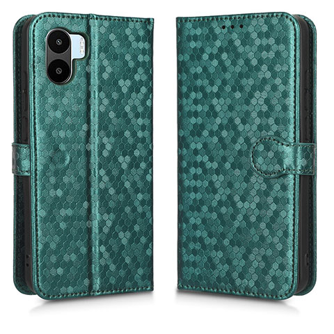 Custodia Portafoglio In Pelle Cover con Supporto C01X per Xiaomi Redmi A2 Plus Verde