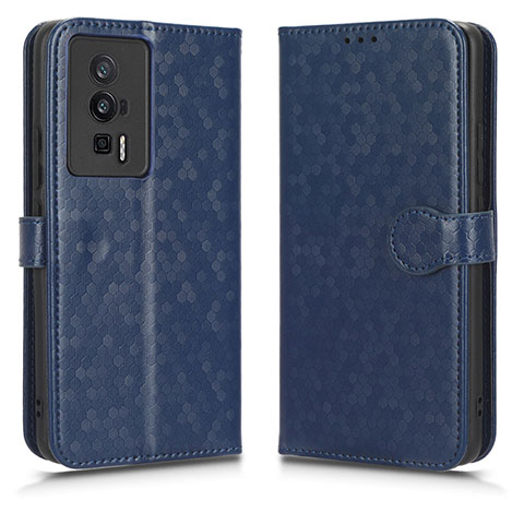 Custodia Portafoglio In Pelle Cover con Supporto C01X per Xiaomi Redmi K60 5G Blu