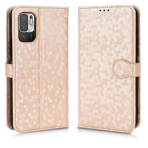 Custodia Portafoglio In Pelle Cover con Supporto C01X per Xiaomi Redmi Note 10 JE 5G Oro