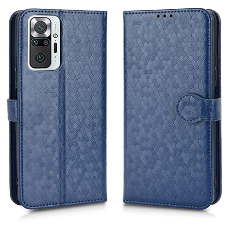 Custodia Portafoglio In Pelle Cover con Supporto C01X per Xiaomi Redmi Note 10 Pro 4G Blu