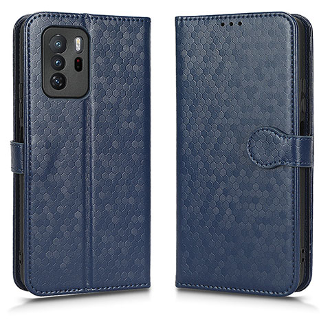 Custodia Portafoglio In Pelle Cover con Supporto C01X per Xiaomi Redmi Note 10 Pro 5G Blu