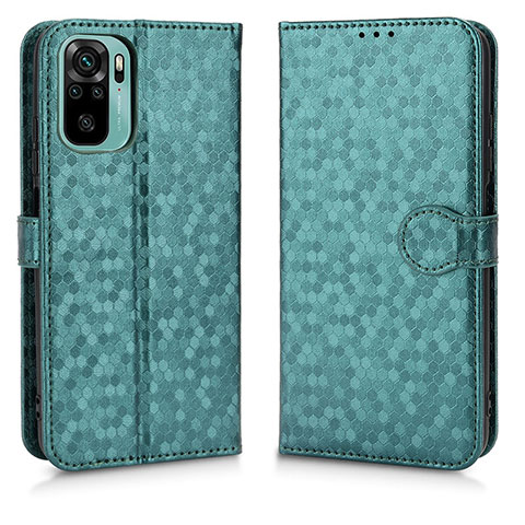 Custodia Portafoglio In Pelle Cover con Supporto C01X per Xiaomi Redmi Note 10S 4G Verde