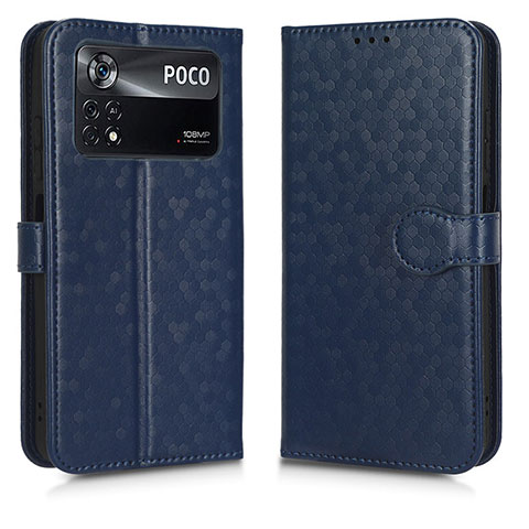 Custodia Portafoglio In Pelle Cover con Supporto C01X per Xiaomi Redmi Note 11E Pro 5G Blu