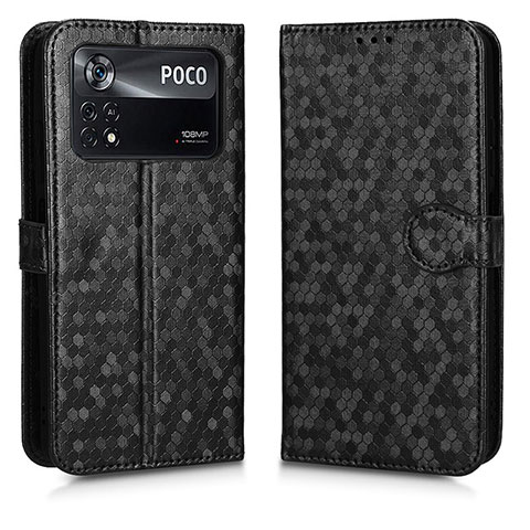 Custodia Portafoglio In Pelle Cover con Supporto C01X per Xiaomi Redmi Note 11E Pro 5G Nero