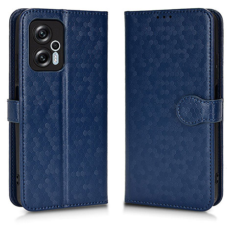 Custodia Portafoglio In Pelle Cover con Supporto C01X per Xiaomi Redmi Note 11T Pro+ Plus 5G Blu