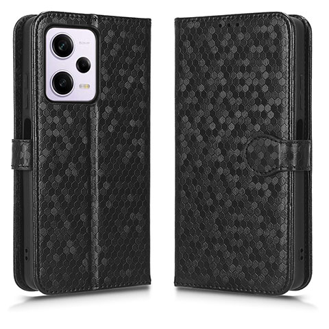 Custodia Portafoglio In Pelle Cover con Supporto C01X per Xiaomi Redmi Note 12 Explorer Nero