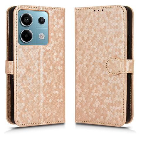 Custodia Portafoglio In Pelle Cover con Supporto C01X per Xiaomi Redmi Note 13 Pro 5G Oro