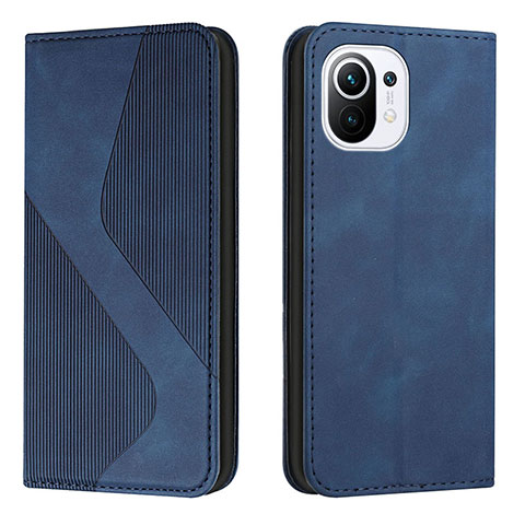 Custodia Portafoglio In Pelle Cover con Supporto C02 per Xiaomi Mi 11 5G Blu