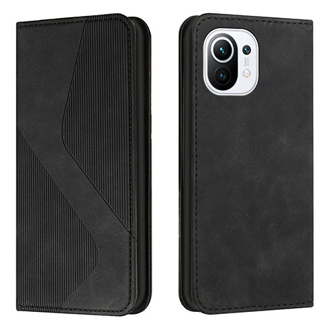 Custodia Portafoglio In Pelle Cover con Supporto C02 per Xiaomi Mi 11 Lite 5G Nero