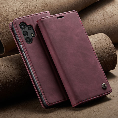 Custodia Portafoglio In Pelle Cover con Supporto C02S per Samsung Galaxy A13 4G Rosso Rosa