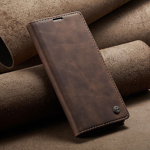 Custodia Portafoglio In Pelle Cover con Supporto C02S per Xiaomi Redmi K40 Pro 5G Marrone