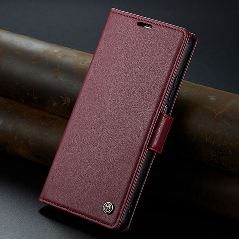 Custodia Portafoglio In Pelle Cover con Supporto C02S per Xiaomi Redmi Note 12 Turbo 5G Rosso Rosa