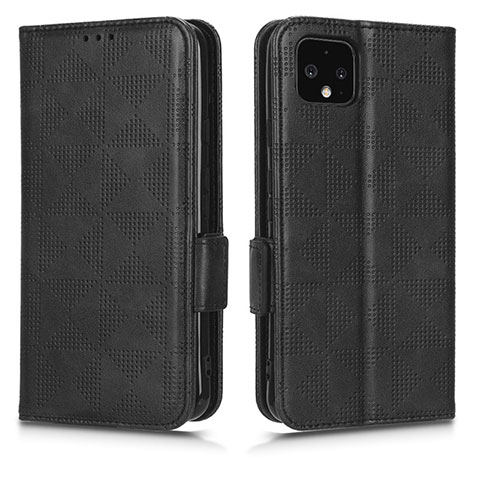 Custodia Portafoglio In Pelle Cover con Supporto C02X per Google Pixel 4 XL Nero