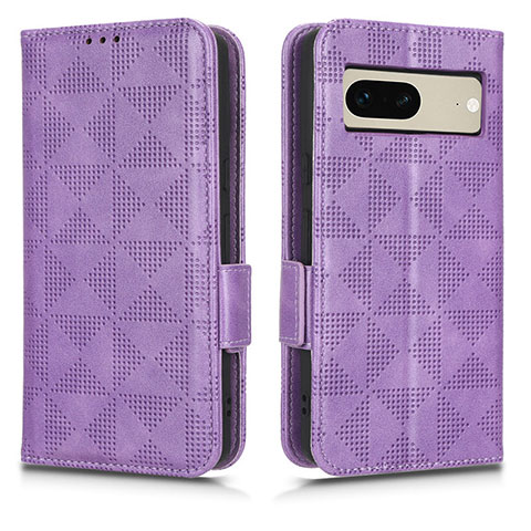 Custodia Portafoglio In Pelle Cover con Supporto C02X per Google Pixel 7 5G Viola