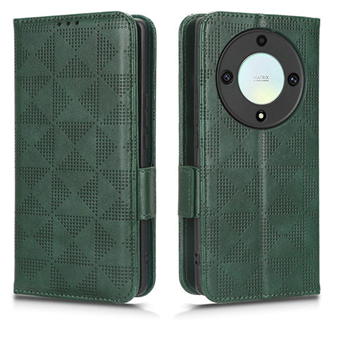 Custodia Portafoglio In Pelle Cover con Supporto C02X per Huawei Honor Magic5 Lite 5G Verde