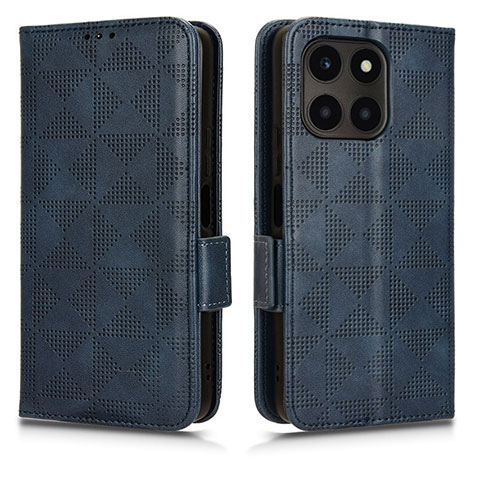 Custodia Portafoglio In Pelle Cover con Supporto C02X per Huawei Honor X6a Blu