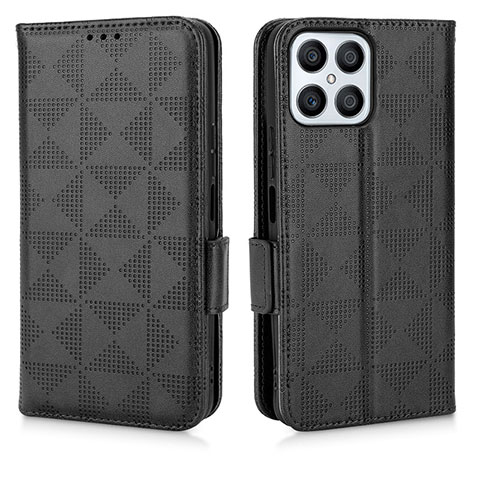 Custodia Portafoglio In Pelle Cover con Supporto C02X per Huawei Honor X8 4G Nero