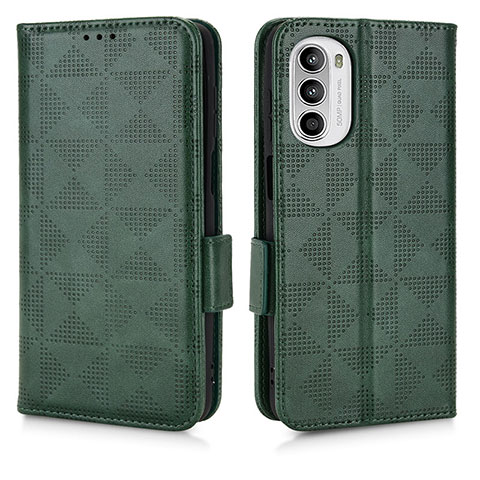 Custodia Portafoglio In Pelle Cover con Supporto C02X per Motorola Moto Edge (2022) 5G Verde