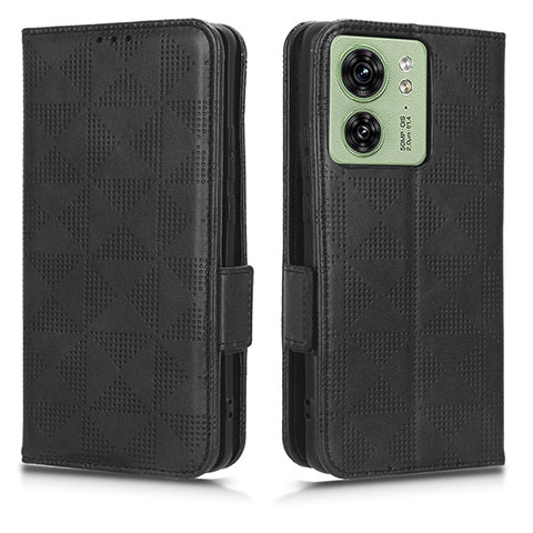 Custodia Portafoglio In Pelle Cover con Supporto C02X per Motorola Moto Edge (2023) 5G Nero