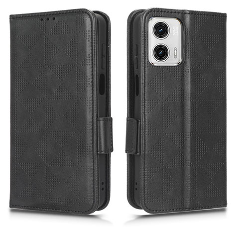 Custodia Portafoglio In Pelle Cover con Supporto C02X per Motorola Moto G53j 5G Nero