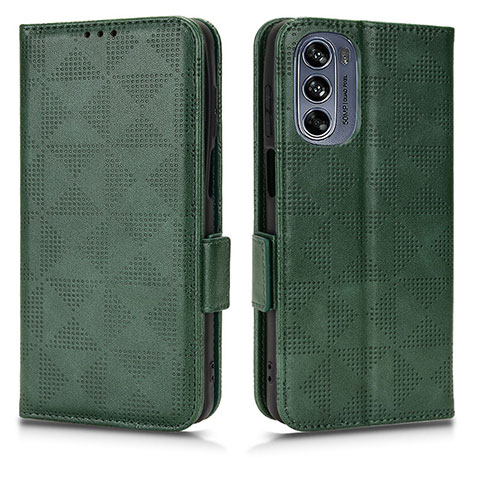 Custodia Portafoglio In Pelle Cover con Supporto C02X per Motorola Moto G62 5G Verde