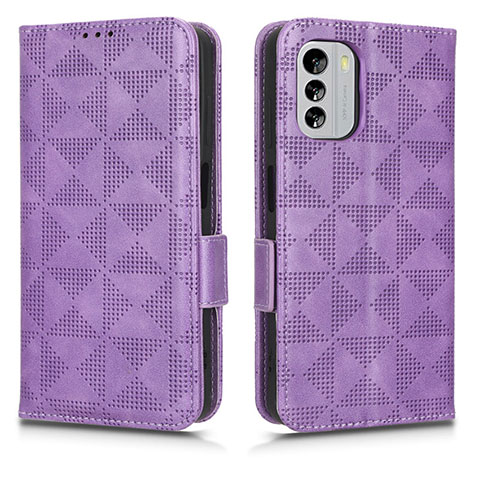 Custodia Portafoglio In Pelle Cover con Supporto C02X per Nokia G60 5G Viola