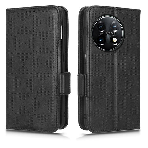 Custodia Portafoglio In Pelle Cover con Supporto C02X per OnePlus 11 5G Nero