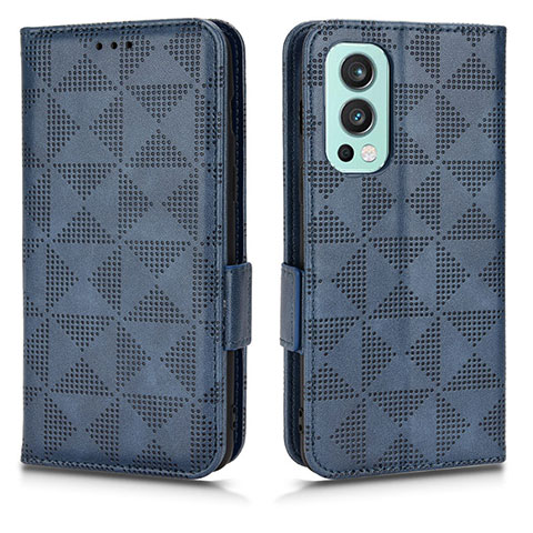 Custodia Portafoglio In Pelle Cover con Supporto C02X per OnePlus Nord 2 5G Blu