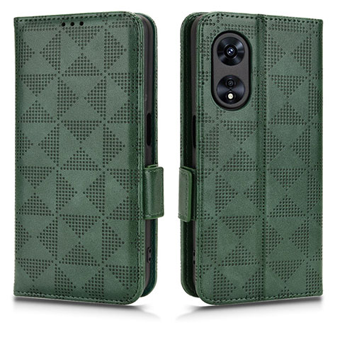 Custodia Portafoglio In Pelle Cover con Supporto C02X per Oppo A1 Pro 5G Verde