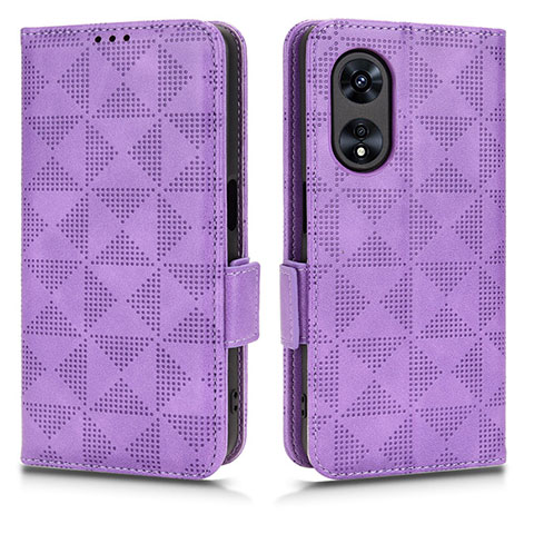 Custodia Portafoglio In Pelle Cover con Supporto C02X per Oppo A1 Pro 5G Viola