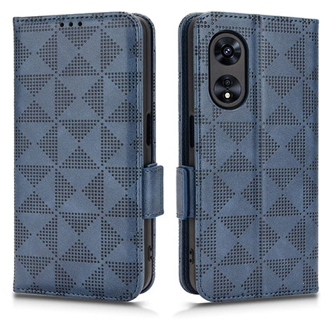 Custodia Portafoglio In Pelle Cover con Supporto C02X per Oppo A78 4G Blu