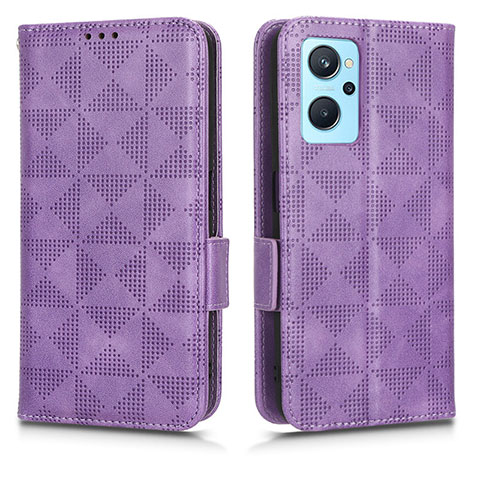 Custodia Portafoglio In Pelle Cover con Supporto C02X per Oppo A96 4G Viola