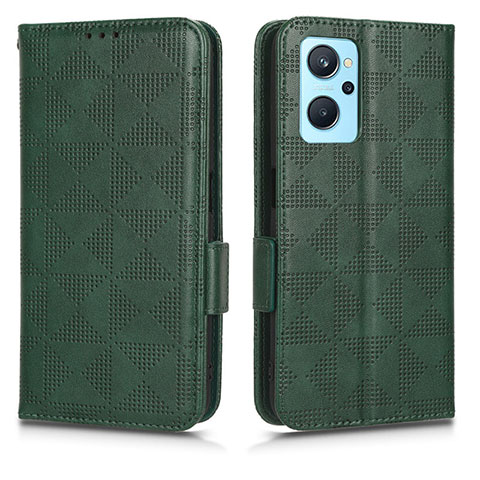 Custodia Portafoglio In Pelle Cover con Supporto C02X per Oppo K10 4G Verde