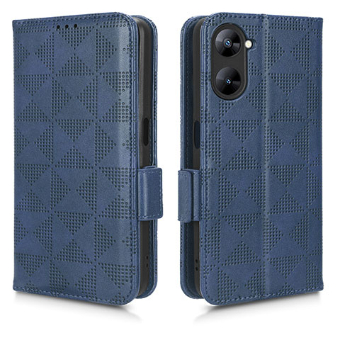 Custodia Portafoglio In Pelle Cover con Supporto C02X per Realme 10S 5G Blu