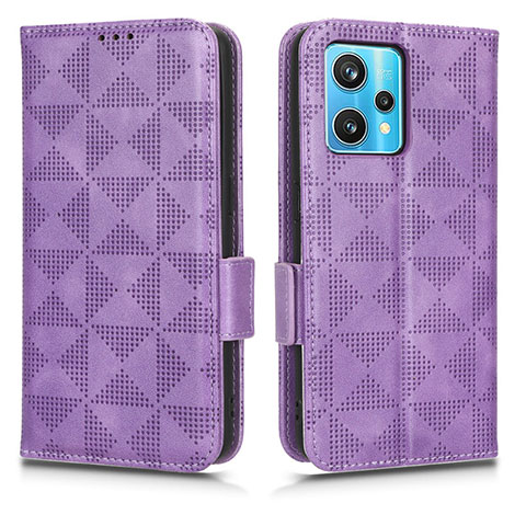 Custodia Portafoglio In Pelle Cover con Supporto C02X per Realme 9 Pro+ Plus 5G Viola