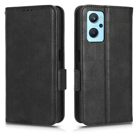 Custodia Portafoglio In Pelle Cover con Supporto C02X per Realme 9i 4G Nero