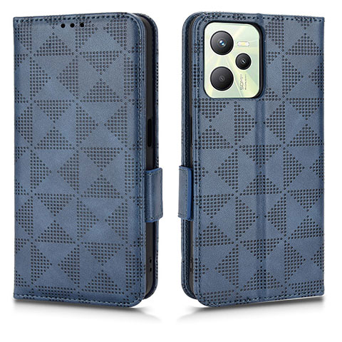 Custodia Portafoglio In Pelle Cover con Supporto C02X per Realme C35 Blu