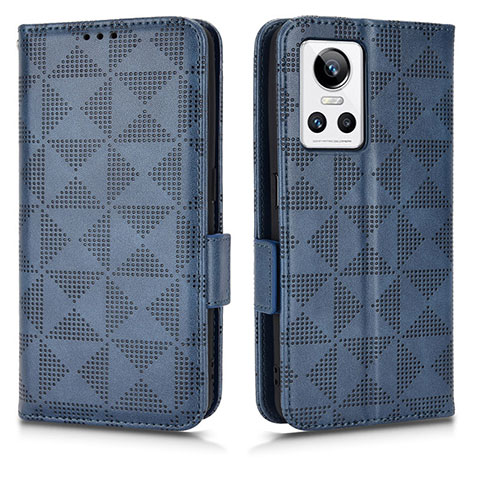 Custodia Portafoglio In Pelle Cover con Supporto C02X per Realme GT Neo3 5G Blu