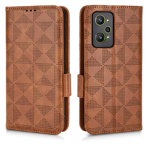 Custodia Portafoglio In Pelle Cover con Supporto C02X per Realme Q5 Pro 5G Marrone