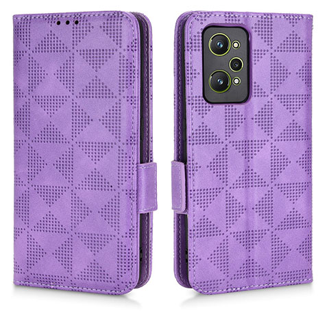 Custodia Portafoglio In Pelle Cover con Supporto C02X per Realme Q5 Pro 5G Viola