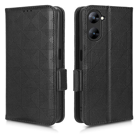 Custodia Portafoglio In Pelle Cover con Supporto C02X per Realme Q5x 5G Nero