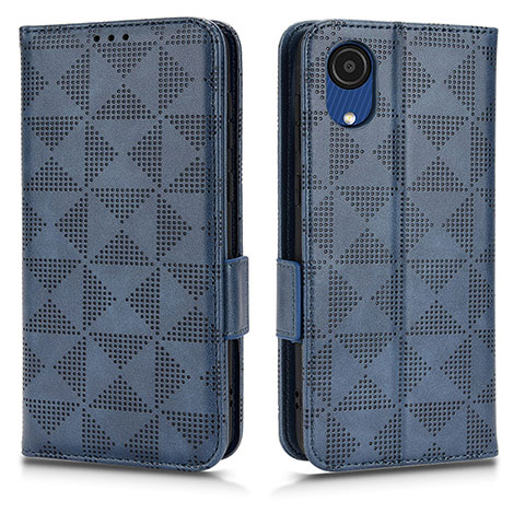 Custodia Portafoglio In Pelle Cover con Supporto C02X per Samsung Galaxy A03 Core Blu