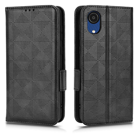 Custodia Portafoglio In Pelle Cover con Supporto C02X per Samsung Galaxy A03 Core Nero