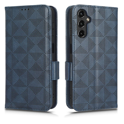 Custodia Portafoglio In Pelle Cover con Supporto C02X per Samsung Galaxy A14 4G Blu